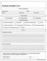 Disciplinary Forms For Employees Template