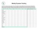 Weekly Budget Spreadsheet Template