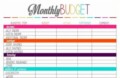 Simple Budget Plan Template