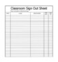 Sign Out Form Template