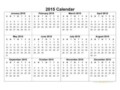 2015 Calendar Template Word 2010