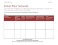 Creating An Action Plan Template