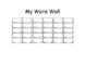 Blank Word Wall Template Free