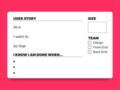 User Story Card Template