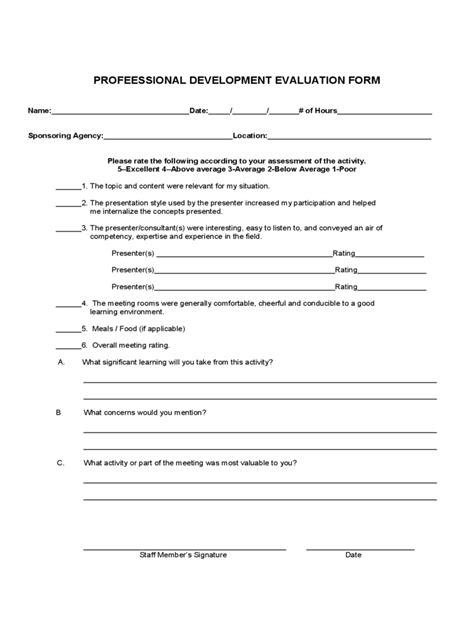 Professional Development Application Form Template - BestTemplatess ...
