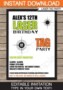 Laser Tag Birthday Party Invitation Template