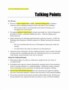 Talking Points Template Word