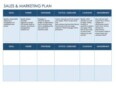 Sales And Marketing Plans Templates