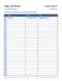 Simple Sign Up Sheet Template