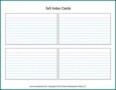Word Template For 3X5 Index Cards