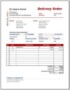 Delivery Order Form Template
