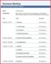 Business Itinerary Template With Meetings