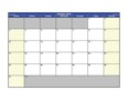 Microsoft Word 2014 Calendar Template Monthly