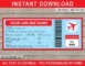 Airline Ticket Invitation Template Free
