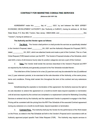 Marketing Services Contract Template BestTemplatess BestTemplatess