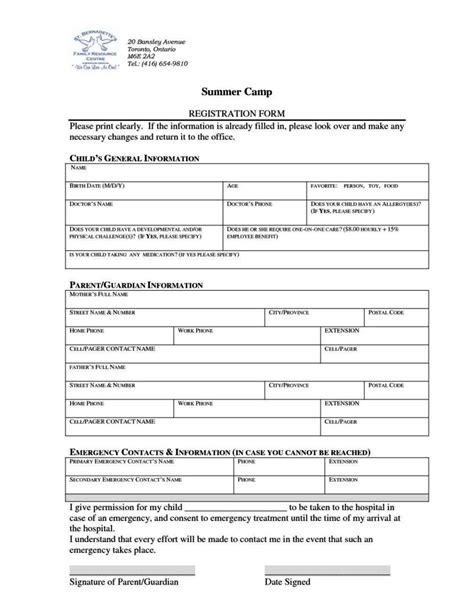 Program Registration Form Template - BestTemplatess - BestTemplatess