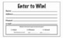 Sweepstakes Entry Form Template