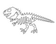 Printable Dinosaur Skeleton Template