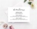Wedding Direction Card Template
