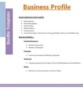 Template Of A Business Profile