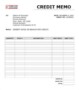 Credit Note Template Excel