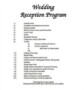 Wedding Reception Program Templates Free