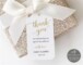 Thank You Tag Template For Wedding