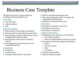 Presenting A Business Case Template