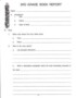 Book Report Template For 3Rd Grade