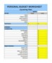 Personal Budget Excel Template Free