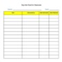 Sign Out Sheet Template Word