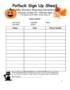 Halloween Potluck Sign Up Sheet Template