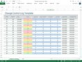 Change Control Template Excel
