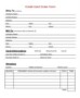 Order Form With Credit Card Template