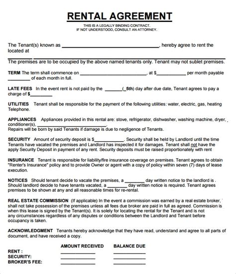 Rental Management Agreement Template BestTemplatess BestTemplatess