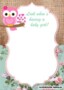 Owl Themed Baby Shower Invitation Template