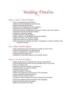 Sample Wedding Timeline Template