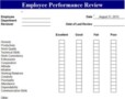 Employee Performance Review Template Excel