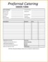 Catering Order Form Template Word