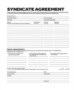 Lottery Syndicate Agreement Template
