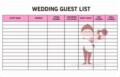 Best Wedding Guest List Template