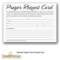 Prayer Request Card Template