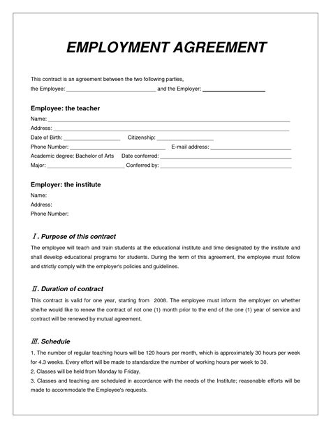Contractual Agreement Template BestTemplatess BestTemplatess
