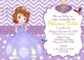 Sofia The First Party Invitation Template