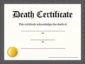 Death Certificate Template Word