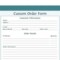 Custom Order Form Template Free