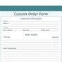 Custom Order Form Template Free