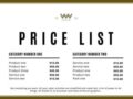 Service Price List Template