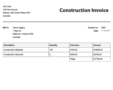 Construction Invoice Templates