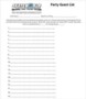 Party Guest List Template